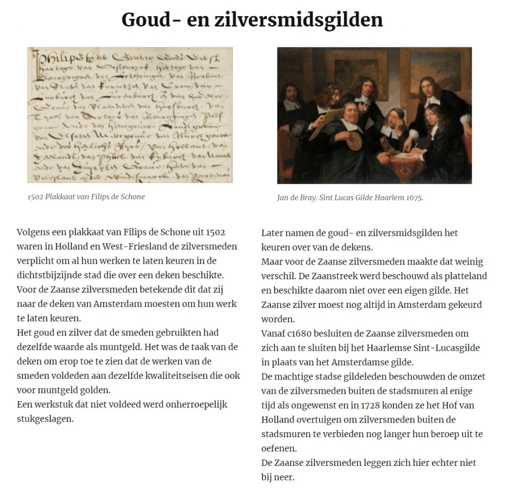 Afbeelding van de webpagina Goud- en zilversmeden
