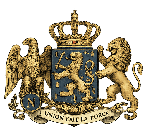 Hollandse wapen met Franse adelaar, symbool van het Koninkrijk Holland 1804-1810