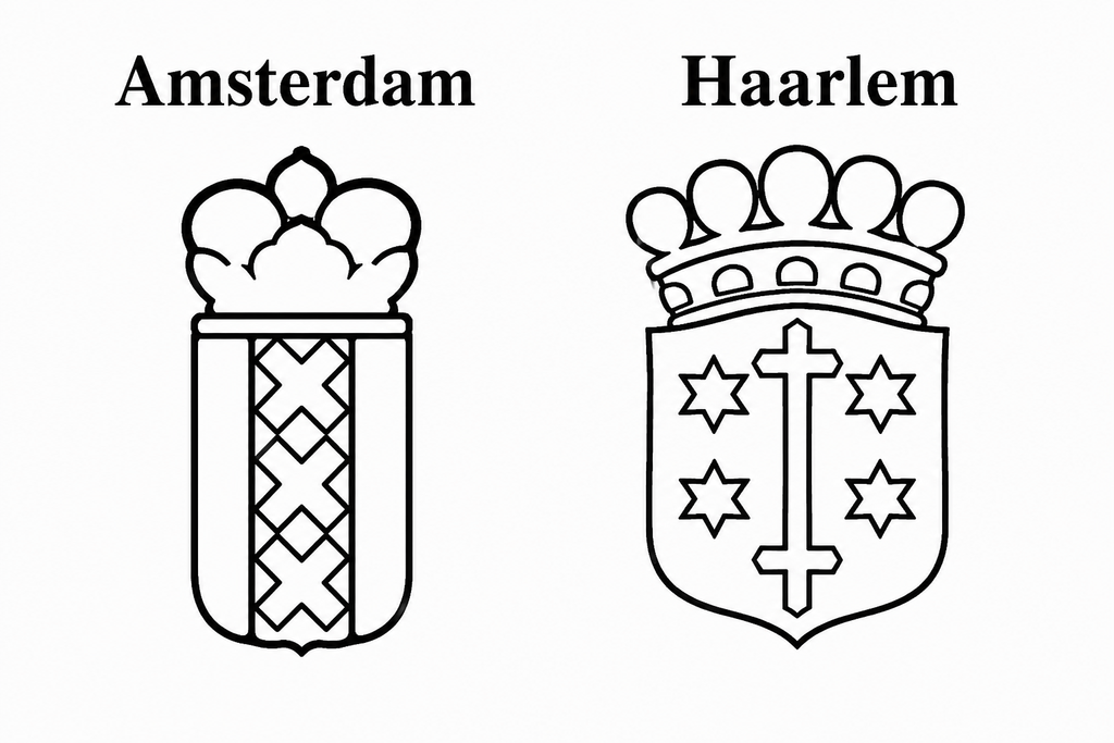 Stadskeuren van Amsterdam en Haarlem